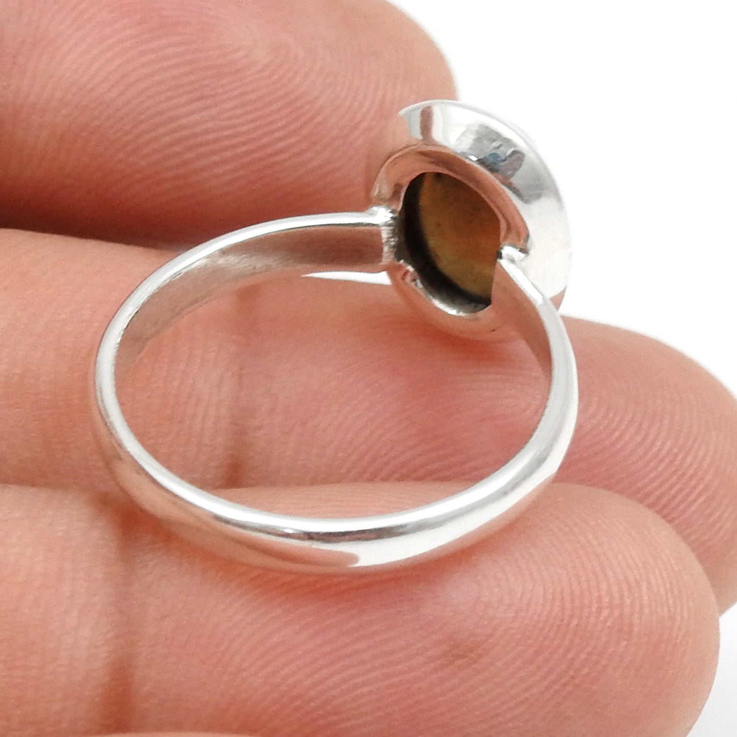 Black Opal Gemstone 925 Silver Handmade Cocktail Birthday Ring Jewelry