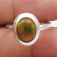 Black Opal Gemstone Trendy Bezel Band Wedding New Ring Jewelry 925 Silver