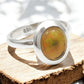 Black Opal Gemstone Trendy Bezel Band Wedding New Ring Jewelry 925 Silver