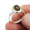 Christmas Gift Natural Black Opal Sterling Silver Cocktail Ring Jewelry