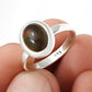 Natural Black Opal 925 Sterling Silver Statement Cocktail Ring Jewelry