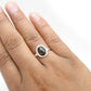Natural Black Opal 925 Sterling Silver Statement Cocktail Ring Jewelry