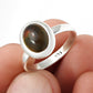 Natural Black Opal 925 Sterling Silver Statement Cocktail Ring Jewelry
