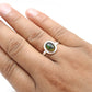 Christmas Gift Black Opal Stone 925 Silver Boho Cocktail Elegant Ring Jewelry