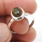 Christmas Gift Black Opal Stone 925 Silver Boho Cocktail Elegant Ring Jewelry