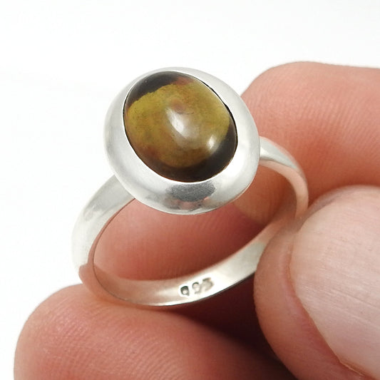 Natural Black Opal 925 Sterling Silver Handmade Promise Band Ring Jewelry