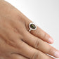 Black Opal Stone 925 Sterling Silver Cocktail Bezel Birthday Ring Jewelry