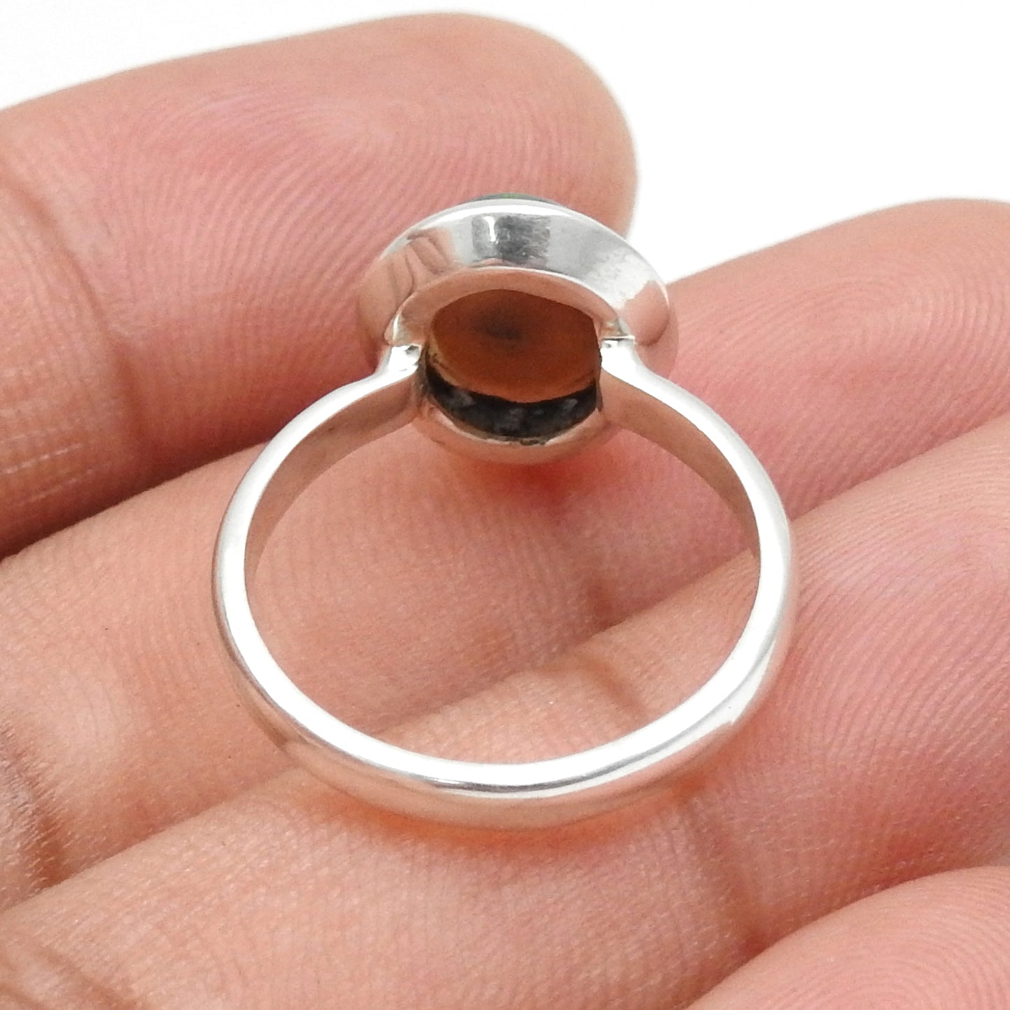 Black Opal Gemstone Solid Silver Cocktail Christmas Gift Wife Ring Jewelry