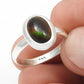 Black Opal Gemstone Solid Silver Cocktail Christmas Gift Wife Ring Jewelry