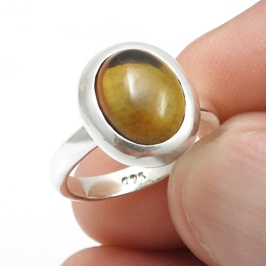 Natural Black Opal Solid Silver New Cocktail Christmas Gift Wife Ring