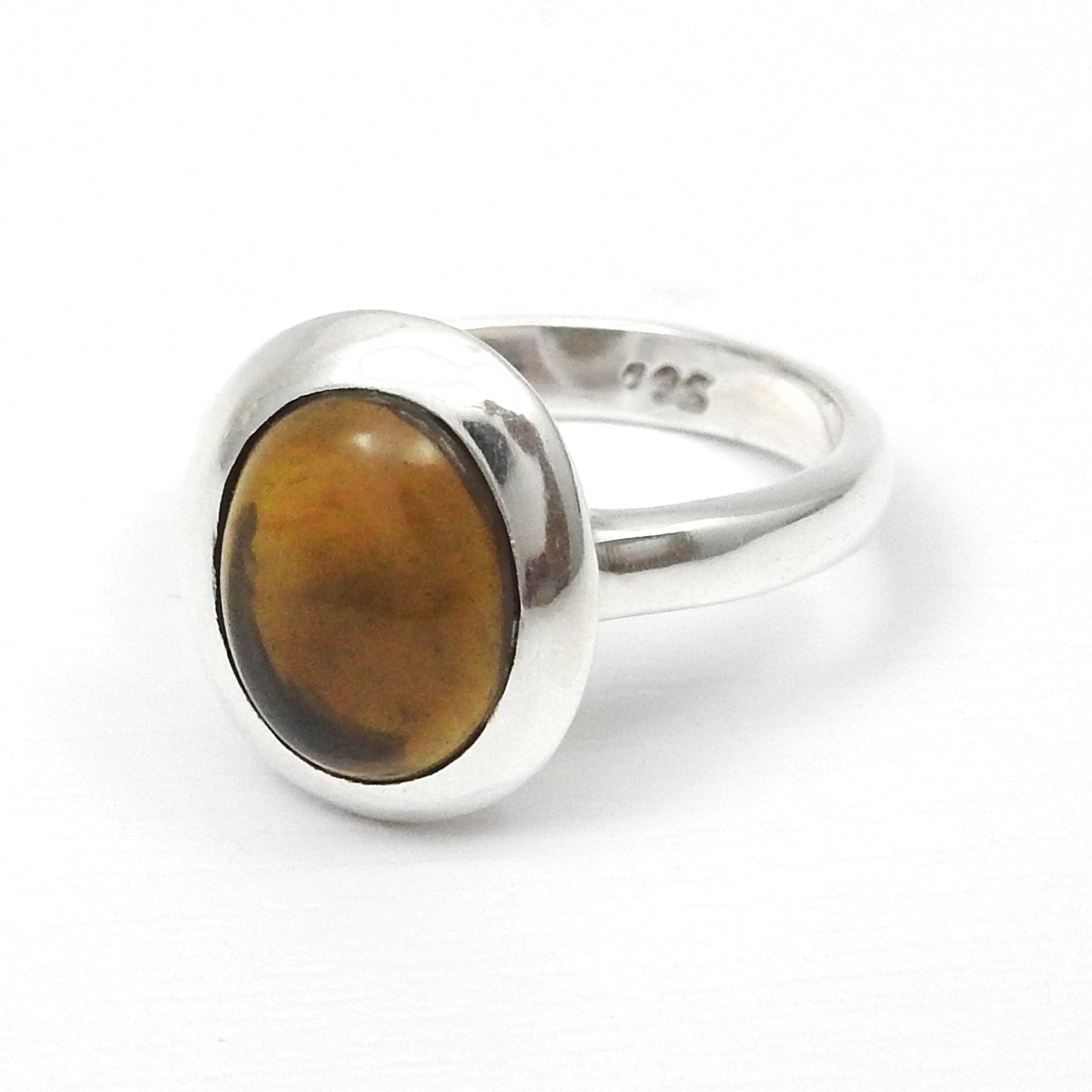 Natural Black Opal Solid Silver New Cocktail Christmas Gift Wife Ring