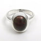 Christmas Gift Oval Black Opal Stone Wife Promise Bezel Band Ring Solid Silver
