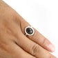 Christmas Gift Oval Black Opal Stone Wife Promise Bezel Band Ring Solid Silver