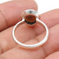 Christmas Gift Oval Black Opal Stone Wife Promise Bezel Band Ring Solid Silver