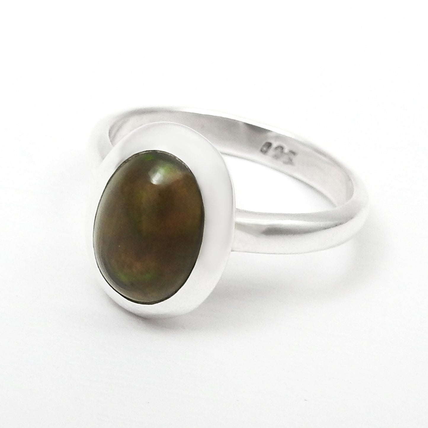 Natural Black Opal 925 Sterling Silver Statement Birthday Cocktail Handmade Ring