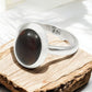 Christmas Gift Natural Black Opal Ethnic Engagement New Band Ring Solid Silver