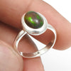 Black Opal Gemstone Statement Cocktail Bezel Ring Jewelry Solid Sterling Silver