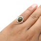 Black Opal Gemstone Sterling Silver Bezel Promise Handcrafted Band Ring