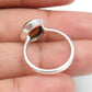 Oval Black Opal Stone Solid Silver Bezel Cocktail Trendy Statement Ring