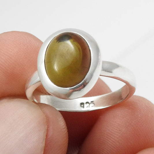 Oval Black Opal Stone 925 Sterling Silver Engagement Daughter Cocktail Ring