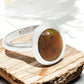 Black Opal Gemstone Statement Cocktail Christmas Gift Wife Ring 925 Solid Silver