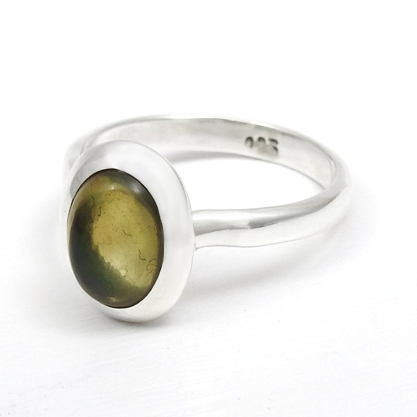 Black Opal Stone Solid Sterling Silver Sister New Band Bezel Ring Jewelry