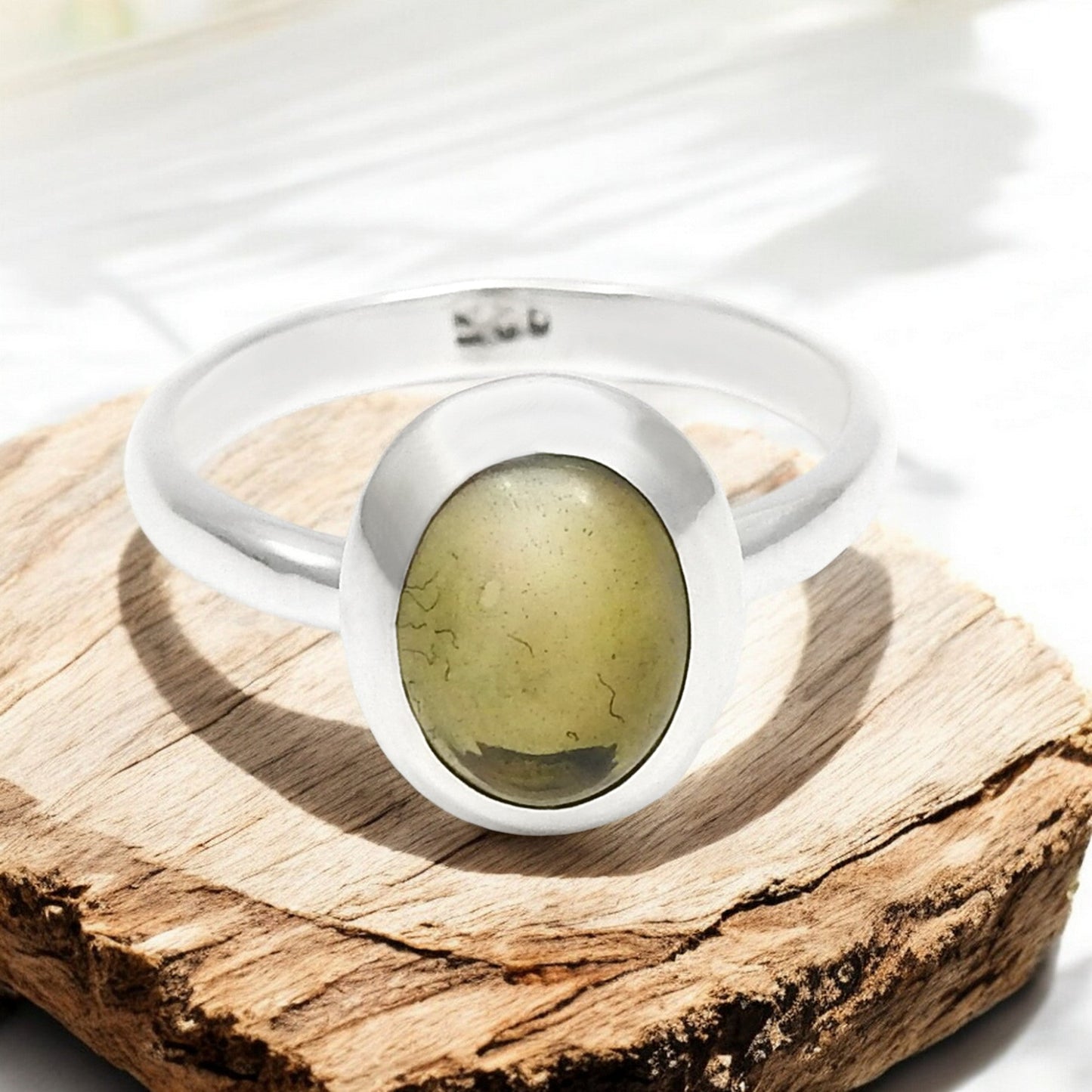 Black Opal Stone Solid Sterling Silver Sister New Band Bezel Ring Jewelry