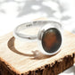 Black Opal Stone 925 Silver Bezel Wedding Cocktail Sister Boho Ring Jewelry