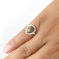 Pear Black Opal Stone 925 Silver Elegant Christmas Gift Band Bezel Wife Ring Jewelry