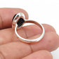 Pear Black Opal Gemstone Solid Silver Statement Bezel Cocktail Boho Ring Jewelry