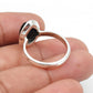 Pear Black Opal Gemstone Solid Silver Statement Bezel Cocktail Boho Ring Jewelry