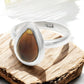 Pear Black Opal Gemstone Solid Silver Statement Bezel Cocktail Boho Ring Jewelry