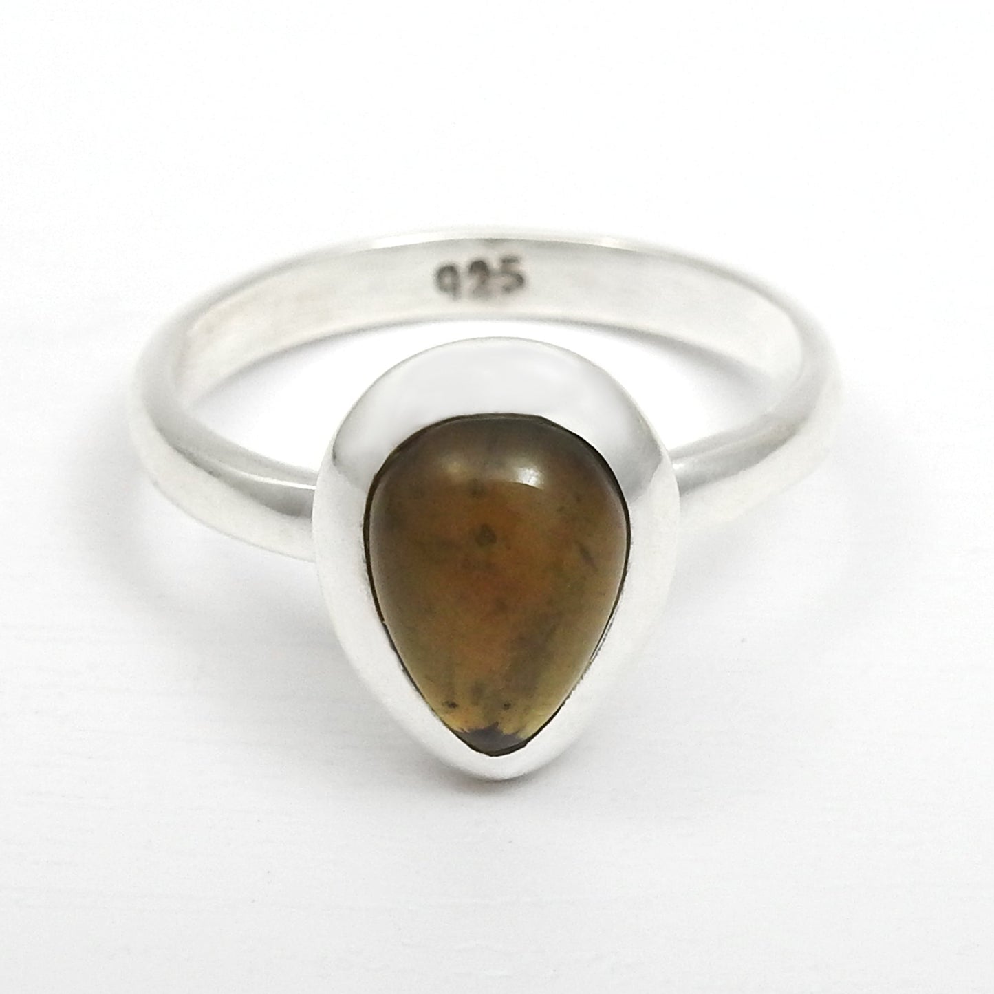 Natural Black Opal Wedding Bezel Cocktail New Ring Jewelry Solid Sterling Silver