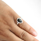 Natural Black Opal Wedding Bezel Cocktail New Ring Jewelry Solid Sterling Silver