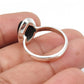 Natural Black Opal Wedding Bezel Cocktail New Ring Jewelry Solid Sterling Silver