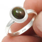 Black Opal Stone Sterling Silver Cocktail Christmas Gift Bezel Ring Jewelry