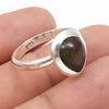 Pear Natural Black Opal Birthday Band Christmas Gift New Ring Jewelry 925 Silver