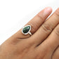 Natural Black Opal Sterling Silver Ethnic Wedding Band Anniversary Promise Ring
