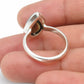 Pear Natural Black Opal Band Christmas Gift Ring Jewelry Solid Sterling Silver