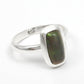 Cushion Black Opal Stone 925 Silver Bezel Elegant Cocktail Birthday Ring Jewelry