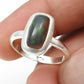 Cushion Black Opal Stone 925 Silver Bezel Elegant Cocktail Birthday Ring Jewelry