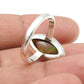 Black Opal Gemstone 925 Sterling Silver Cocktail Statement Bezel Ring Jewelry