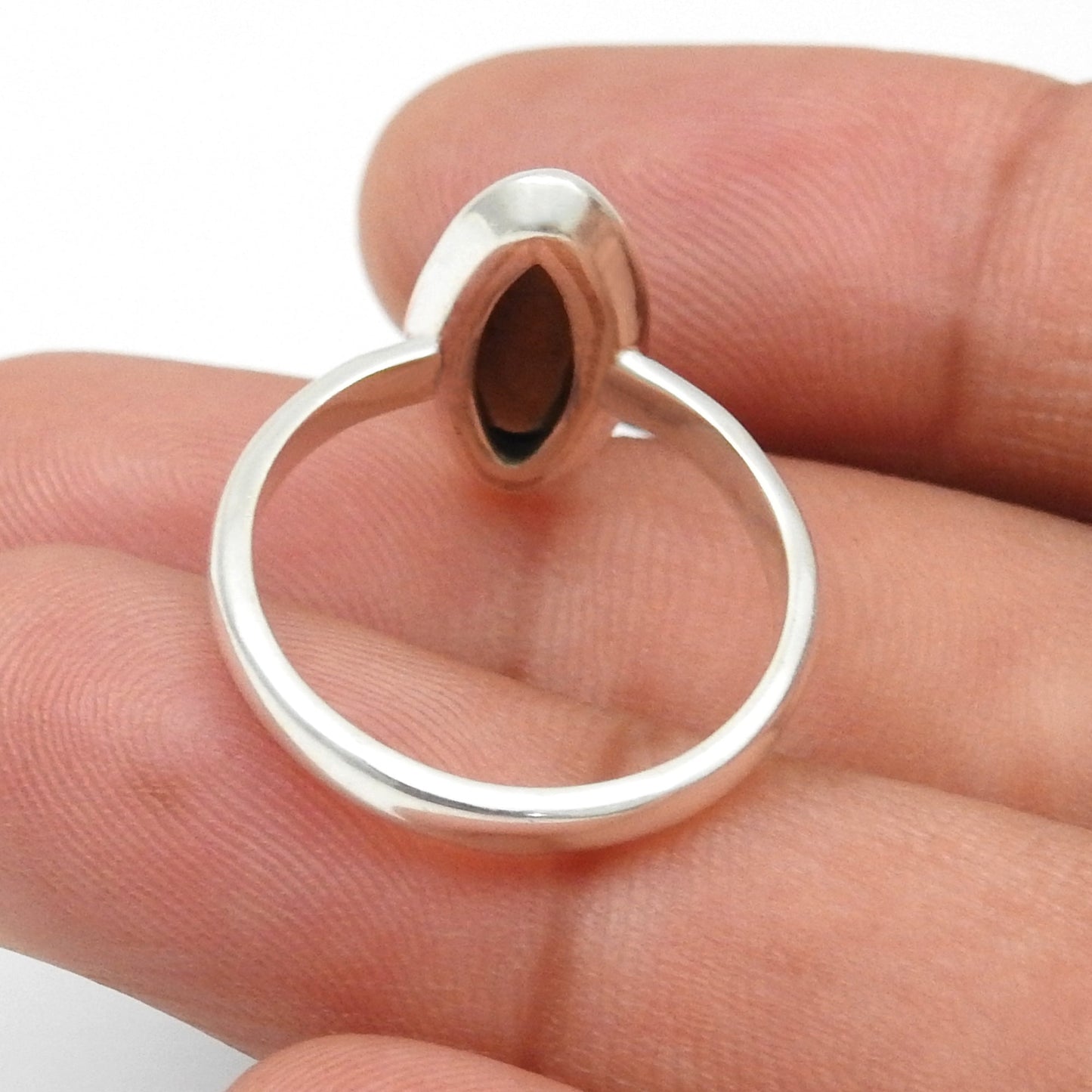 Black Opal Stone Promise Wedding Band Handcrafted Boho Ring Jewelry Solid Silver