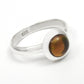 Round Natural Black Opal Solid Silver Sister Bezel Cocktail Anniversary New Ring
