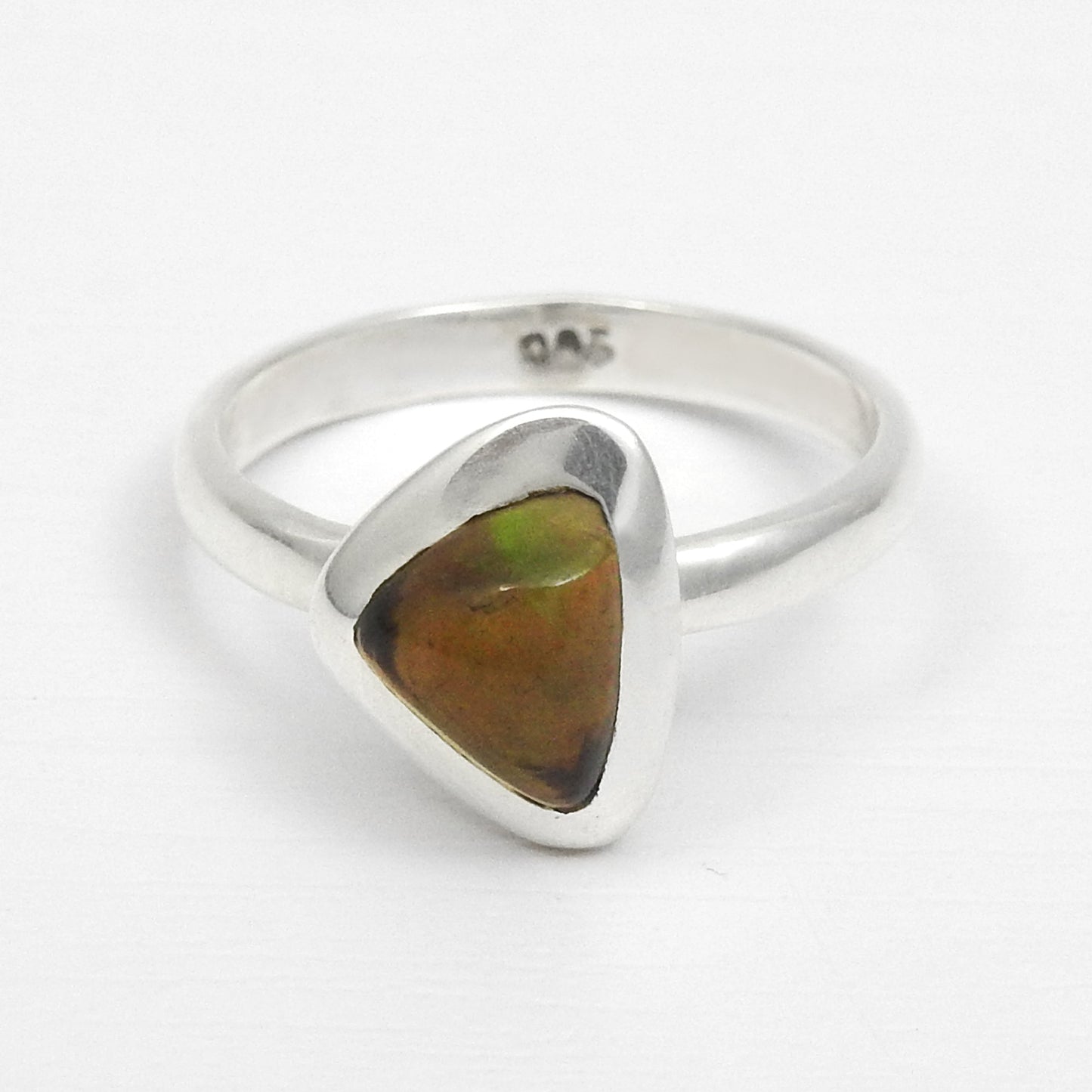 Natural Black Opal Cocktail Christmas Gift Birthday Ring Jewelry Sterling Silver