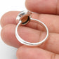 Oval Natural Black Opal Bezel Cocktail Wedding Mother Ring Solid Silver