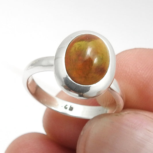 Black Opal Gemstone 925 Solid Silver Sister Band Artisan Ring Jewelry