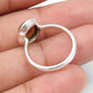 Black Opal Gemstone 925 Solid Silver Sister Band Artisan Ring Jewelry