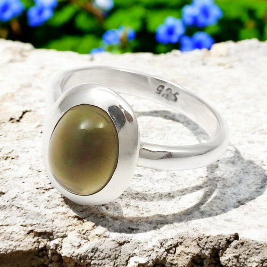 Black Opal Gemstone 925 Solid Silver Cocktail Christmas Gift Wife Ring