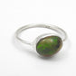 Natural Black Opal 925 Silver Bezel Band Promise Engagement Ring Jewelry